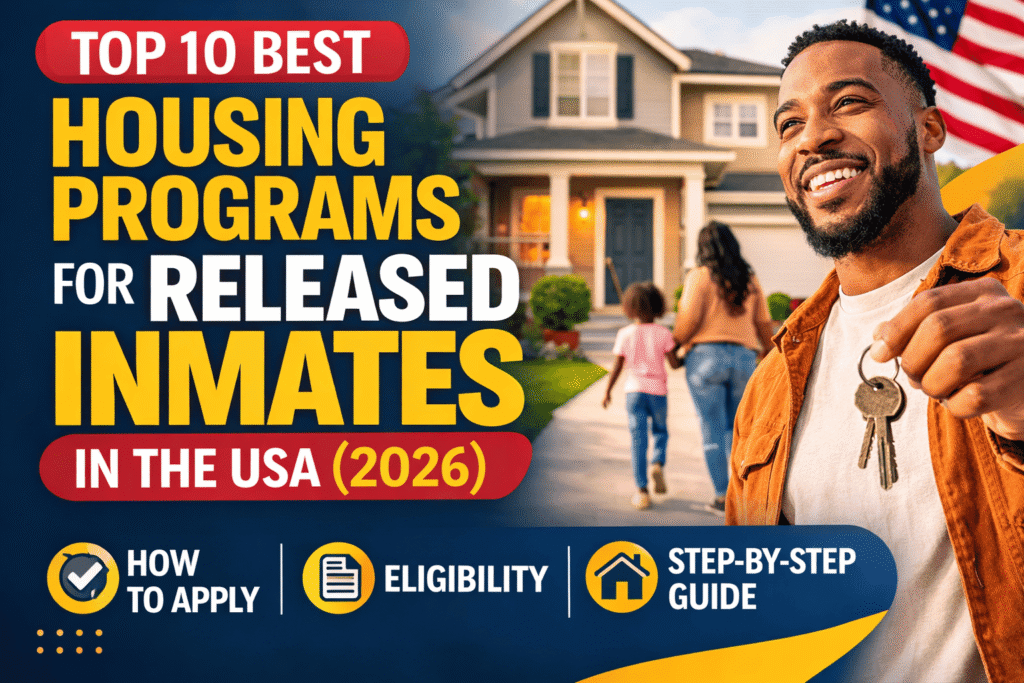 Discover the top 10 housing programs for released inmates in the USA (2026). Learn eligibility, application steps, and how formerly incarcerated individuals can access stable housing support.