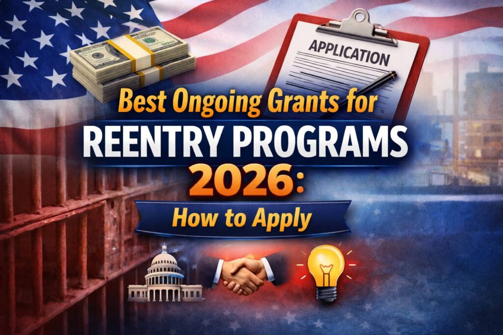 Best ongoing grants for reentry programs 2026 in the United States showing funding opportunities and application guide for nonprofit reentry programs